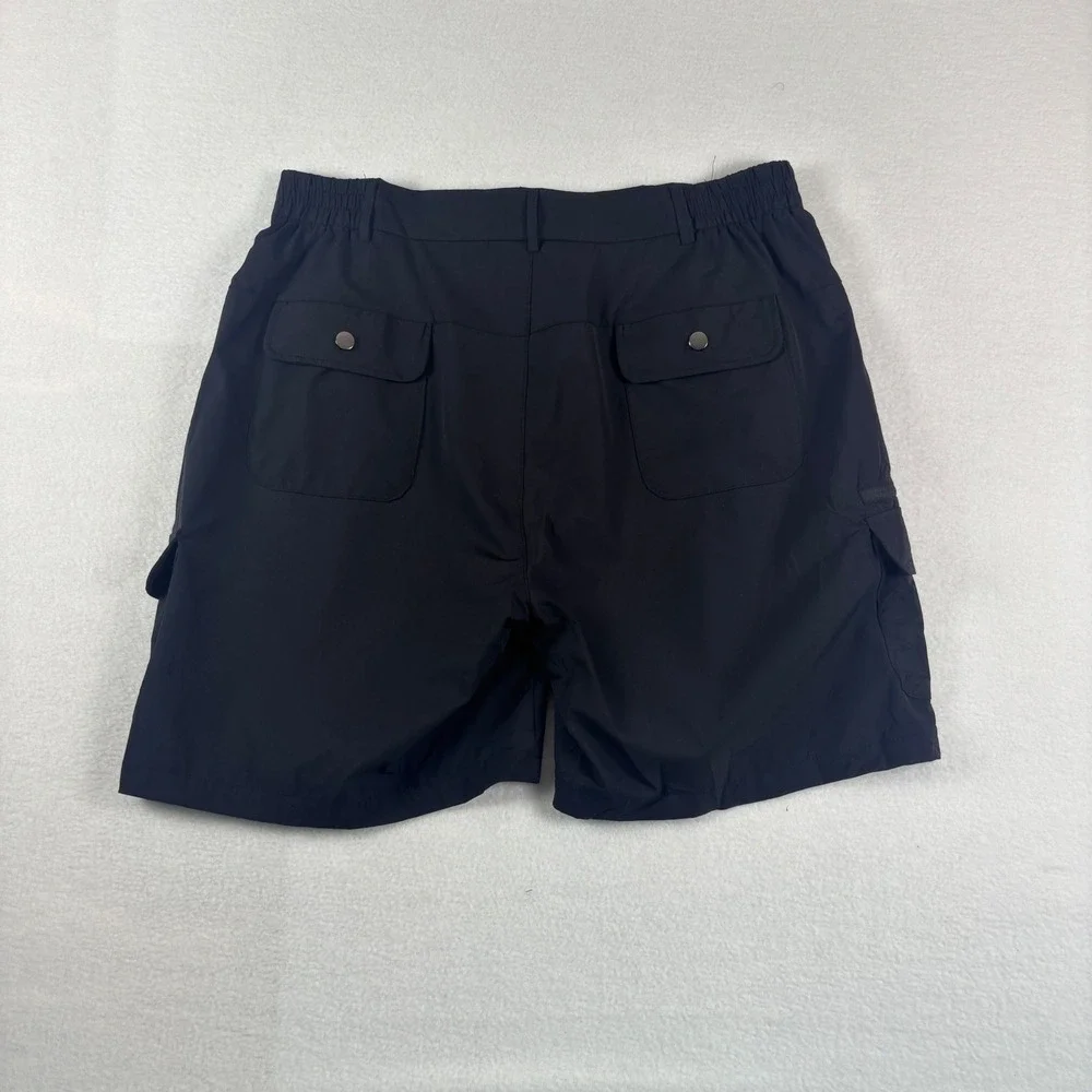 Unbranded‎ Mens Black Cargo Shorts 2XL Nylon Elastane Lightweight Utility Hiking